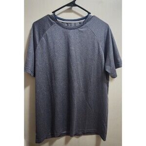 Etonic Mens Medium Athletic Performance Shirt Blue Gray Short Sleeve Active Tee